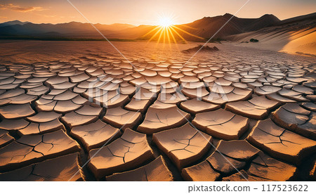 乾旱的地球、破裂的地球、生成人工智慧、人工智慧影像 乾旱的地球、破裂的地球、生成人工智慧、人工智慧影像 117523622