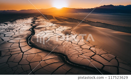 乾旱的地球、破裂的地球、生成人工智慧、人工智慧影像 117523629