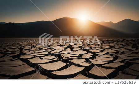 乾旱的地球、破裂的地球、生成人工智慧、人工智慧影像 117523639