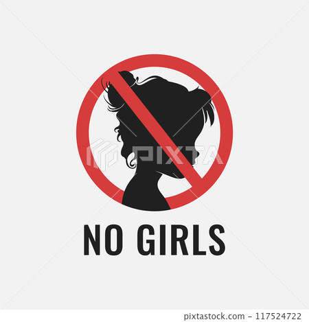 No girl sign vector 117524722