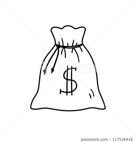 Money bag with gold Money bag with gold 117526438