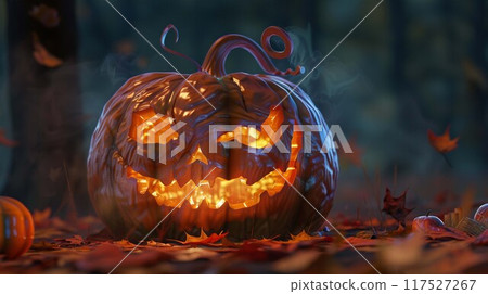 Jack O'Lantern in the Forest Jack O'Lantern in the Forest 117527267