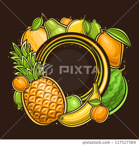 Vector Fruit Frame 117527369