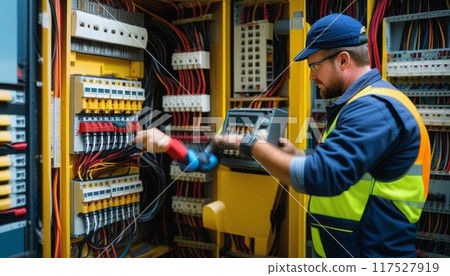An Industrial Electrician's Expertise in Wiring and Testing a Fuse Switch Box 117527919