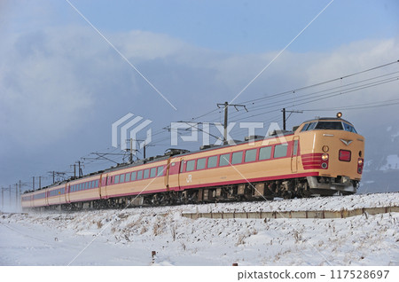 Ban'etsu West Line Kawageta-Inawashiro JR East 485 series A-1+A-2 formation (Sendai) Aizu 117528697