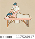 Illustration of a woman receiving a massage 117528917