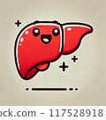 Healthy liver illustration 117528918
