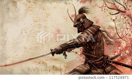 Samurai illustration drawn with ink Samurai illustration drawn with ink 117528971