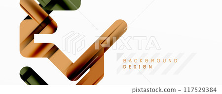 Abstract background - colorful lines composition. Technology or business digital template 117529384