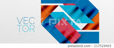 Minimal composition abstract lines and triangles background. Vector Illustration For Wallpaper, Banner, Background, Card, Book Illustration, landing page 117529403