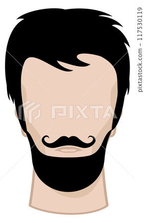 Male face hair fashion. Barbershop color icon Male face hair fashion. Barbershop color icon 117530119