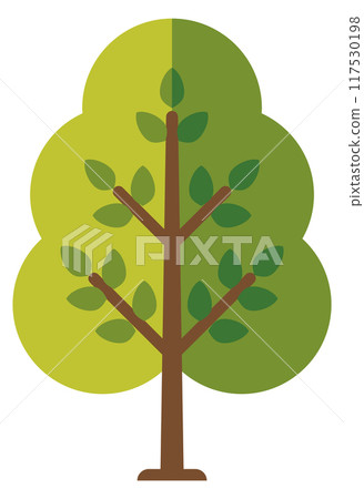 Woodland symbol. Green tree. Natural plant icon 117530198