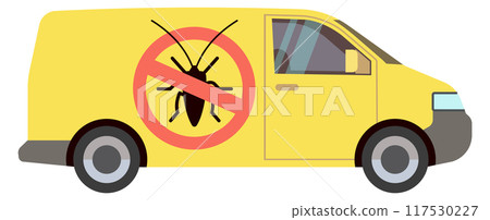 Insecticide service van color icon. Professional pest control 117530227