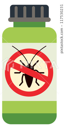Insect poison bottle color icon. Pest control chemical Insect poison bottle color icon. Pest control chemical 117530231