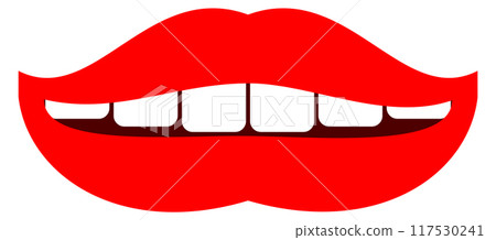 Female smile. Color mouth. Red lady lips Female smile. Color mouth. Red lady lips 117530241