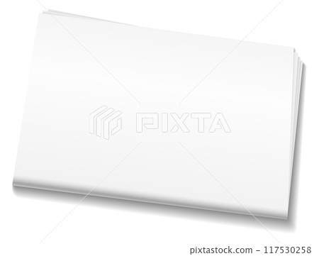 Paper sheet stack. Realistic white blank mockup 117530258