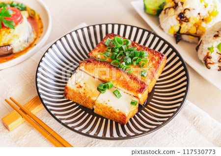 Silken tofu grilled with butter and soy sauce Silken tofu grilled with butter and soy sauce 117530773