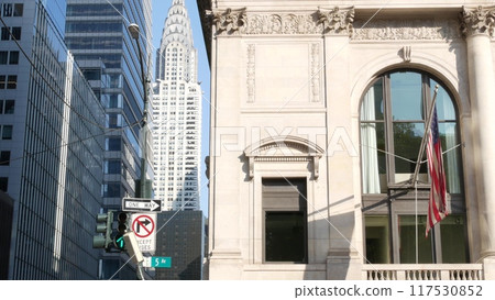 Fifth avenue, 5 ave road sign, Manhattan midtown architecture, New York City 5th av street corner. Fifth avenue, 5 ave road sign, Manhattan midtown architecture, New York City 5th av street corner. 117530852