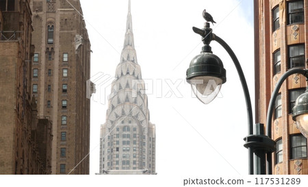 New York City Manhattan Midtown urban architecture. Chrysler building, 42 street skyscraper, USA. New York City Manhattan Midtown urban architecture. Chrysler building, 42 street skyscraper, USA. 117531289