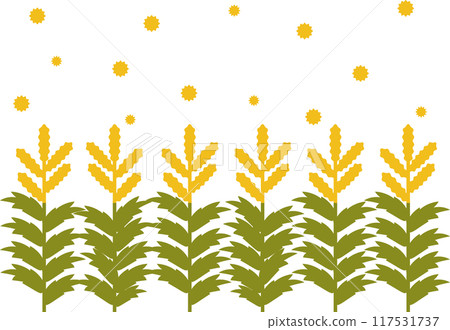 A simple image of pollen flying from ragweed in autumn hay fever 117531737