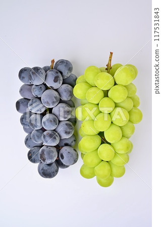閃耀玫瑰香和無核巨峰葡萄、葡萄、水果、水果、葡萄。 117531843