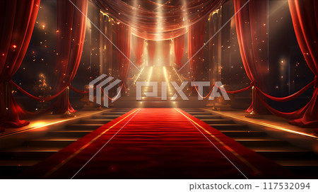 Red Carpet Festival Scene Vibrant AI Artwork 117532094