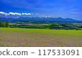 Early summer hills and Tokachi mountain range in Asahikawa, Hokkaido Early summer hills and Tokachi mountain range in Asahikawa, Hokkaido 117533091