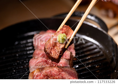 Steak, Yakiniku, Wasabi Steak, Yakiniku, Wasabi 117533226