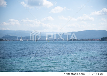 Urla Cesmealti aerial view with drone. Turkey's touristic seaside town in the Aegean. Urla , Cesmealti. High quality photo Urla Cesmealti aerial view with drone. Turkey's touristic seaside town in the Aegean. Urla , Cesmealti. High quality photo 117533386