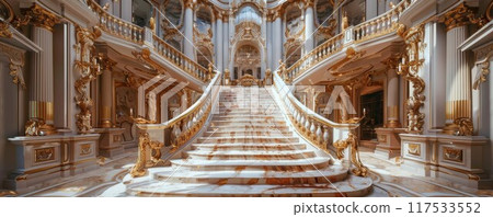 Staircase in an old palace Staircase in an old palace 117533552