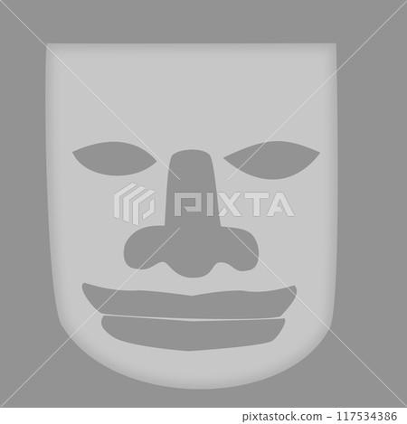 Simple Bayon face illustration 117534386