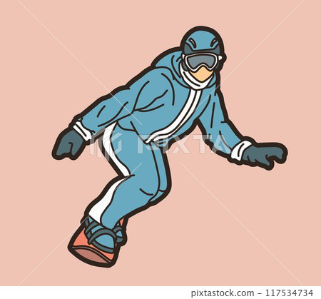 Snowboard Player Action Snowboarder Cartoon Sport Graphic Vector Snowboard Player Action Snowboarder Cartoon Sport Graphic Vector 117534734