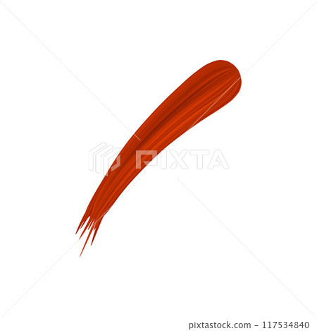Colored ribbon brush with red gradient texture. Isolated background. 117534840