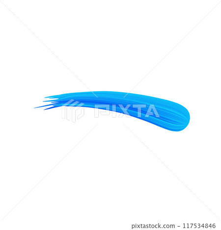 Realistic 3D brush smeared drop volume paint texture, vector blue color brushstroke watercolor trace daub design element Realistic 3D brush smeared drop volume paint texture, vector blue color brushstroke watercolor trace daub design element 117534846