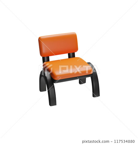 Office chair icon vector illustration in 3D 117534880