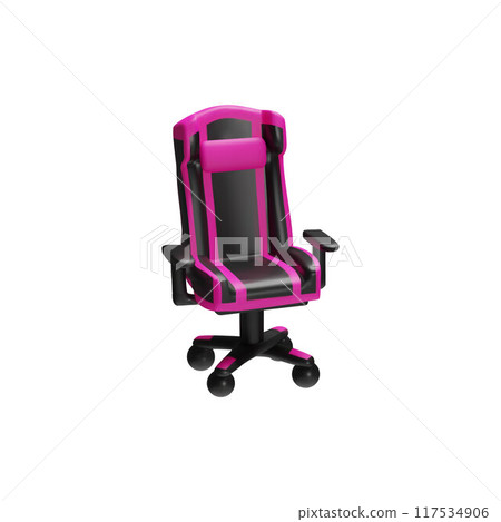 Office chair icon vector illustration in 3D Office chair icon vector illustration in 3D 117534906