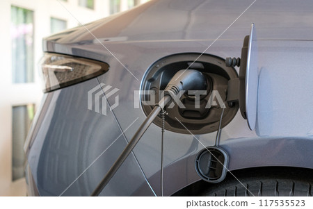 Electric car charging. 117535523