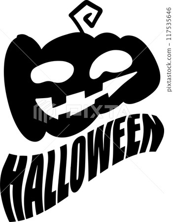 The halloween logo for stamp of sticker decor. The halloween logo for stamp of sticker decor. 117535646