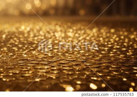 A creative and dynamic gold metal background that combines elements of nature and technology, with organic shapes and metallic accents that create a sense of balance and harmony. A creative and dynamic gold metal background that combines elements of nature and technology, with organic shapes and metallic accents that create a sense of balance and harmony. 117535783