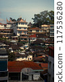 Downtown skyline filled with towering buildings 117536280