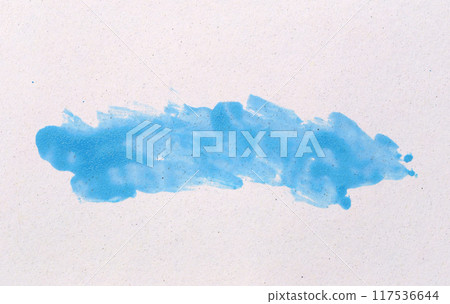 Light blue brush isolated on white art paper background. Light blue brush isolated on white art paper background. 117536644