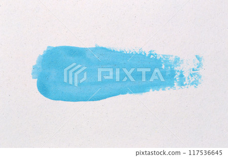 Light blue brush isolated on white art paper background. Light blue brush isolated on white art paper background. 117536645