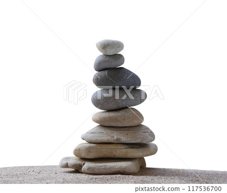 Balance stones are arranged in a pyramid shape. Balance stones are arranged in a pyramid shape. 117536700