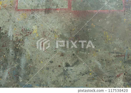 Dirty wall, spray graffitied concrete wall, splattered paint, sprayed spray Dirty wall, spray graffitied concrete wall, splattered paint, sprayed spray 117538420