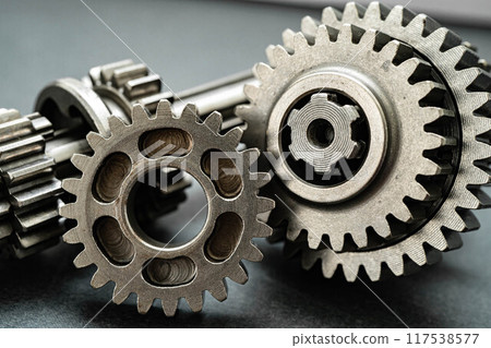 Gear and cogs wheel, automation process technology system for business. 117538577