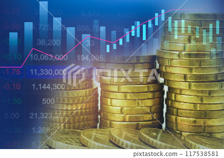 Stock investment trading market with graph. Stock investment trading market with graph. 117538581