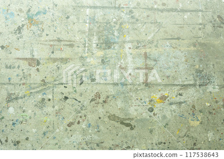 Dirty wall, spray graffitied concrete wall, splattered paint, sprayed spray Dirty wall, spray graffitied concrete wall, splattered paint, sprayed spray 117538643
