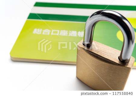 Bankbook and padlock 117538840