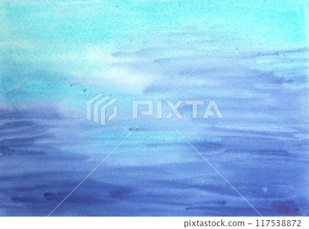 Hand drawn blue abstract background,watercolor illustration Hand drawn blue abstract background,watercolor illustration 117538872