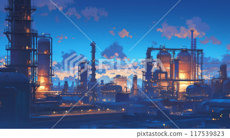 See the factory night view 117539823